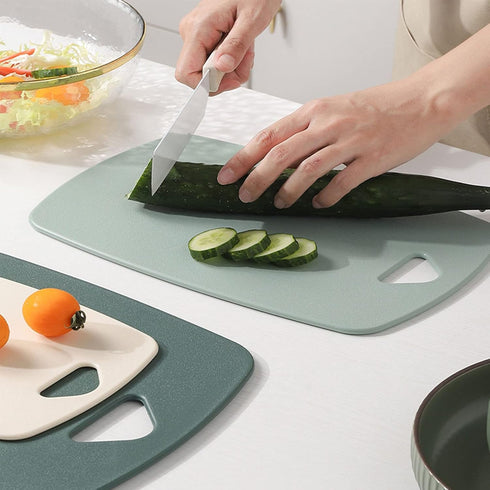 Kitchen Plastic Cutting Board Set of 3, Professional Multi Color Dishwasher Safe Chopping Boards for Fruit & Meat, Green