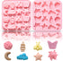 Pastoral Style Silicone Chocolate Mold, 16 Cavity Butterfly Bee Flower Moon Star Cloud for Candy, Jelly, Cake Decoration