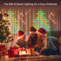 441 5.5x5.6FT AI Smart Curtain Lights, LEDs Indoor Color Changing Lights, Music Sync Dynamic DIY, for Valentine's Party