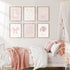 Lhoiplme 12x16x6 Inch Nursery Christian Wall Art Bible Verse Prints Pink Girl Nursery Room Canvas Wall Decor Coquette