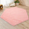 Monobeach Pink Kids Rug for Nursery Children Room Decor Ultra Soft Hexagon