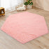 Monobeach Pink Kids Rug for Nursery Children Room Decor Ultra Soft Hexagon
