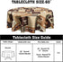 Granbey 60 Inch Classic Coffee Themed Table Cloth - Mocha Latte Milk Round Tablecloth Beige Brown Table Cover