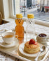 ZILAMGOO 2 8Oz (8 oz/ 2pcs) Pcs Plastic Bear Honey Bottle Cup with Yellow Flip Top Lid Bear Shaped Jar Honey Squeeze