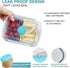 shopwithgreen 3 Pack Salad Food Storage Container, 47-oz Bento Box with 3-Compartment for Sandwich, Fruit, Lunch,