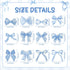 A1diee 12Pcs Set Blue Coquette Bow Air Freshener Hanging, Light Blue Aesthetic Diffuser Ornaments Refresh Air Fragrant