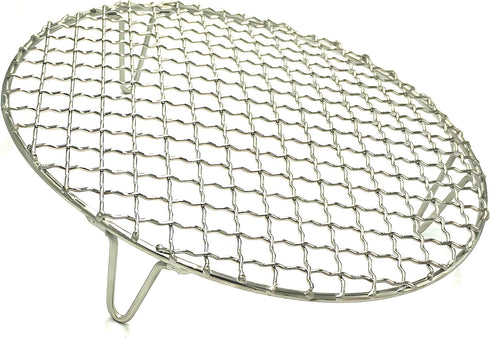 Round Barbecue Wire Rack with 2" Height Legs Dia 9.5" - Multi-Purpose Grill Cooling Rack for Airfryer