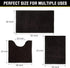 Bathroom Rugs Chenille 3-Piece - Extra Soft Absorbent Shag Bathroom Mats, Machine Wash Non-Slip (Coffee)