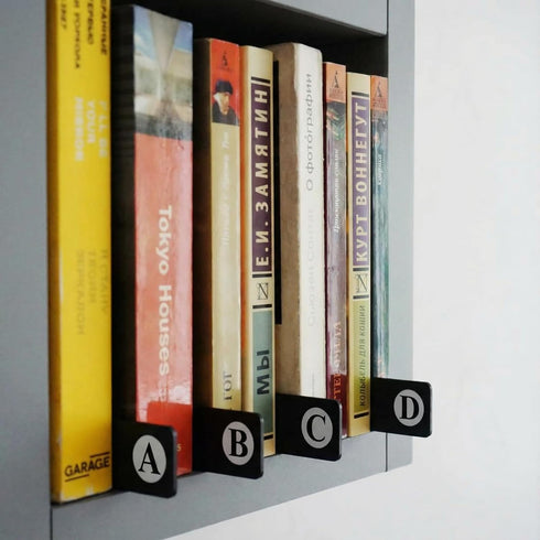 Chivertion 26 26 Albums, Pcs Library Alphabet Book Dividers Wooden Vinyl Record Organizer Separators Alphabetical A-z