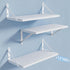 COCOYA Wall Shelves 7.3" Deep Set of 3, Solid Paulownia Wood Wider Longer