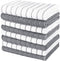 AIDEA Microfiber Kitchen Towels, 8 Pack, 18”x26”, Super Soft and Absorbent Dish Towels for Kitchen, Home (Grey/White)