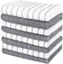 AIDEA Microfiber Kitchen Towels, 8 Pack, 18”x26”, Super Soft and Absorbent Dish Towels for Kitchen, Home (Grey/White)