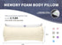 20x54 WSOFRLAC Bed Memory Foam Pillows with Removable Covers for Queen Bed Soft Nursing Couch Pillows with Long Pillow