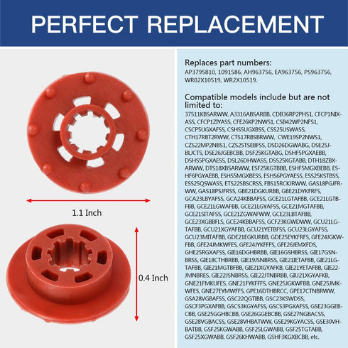 2Pcs WR02X12008 Refrigerator Evaporator Fan Motor Grommet for GE & Hotpoint Refrigerators, Replaces AP3795810