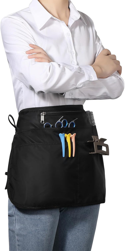 Bafelia 6 Barber Apron with Pockets, Waterproof and Bleach-proof Hair Stylist Apron for Men Women,Hairdresser Apron