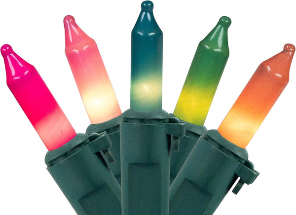 Northlight Pastel Mini Christmas Light Set - Multi-Color - 10' Green Wire