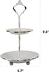 Stonebriar Small 2 Tier Worn White Metal Tray, Rustic Farmhouse Decor, Tiered Jewelry Tray for Vanity or Bathroom, 9.25"