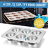 E-far Muffin Pan Set of 2, Stainless Steel 6-Cup Baking Tray, Non-toxic & Healthy, Oven & Dishwasher Safe