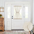 jinchan Sheer Door Curtain Floral Embroidered Semi-Sheer Embroidery Voile Floral French Door Curtain Light Filtering Drape Rod Pocket 1 Panel W55 x L40 Beige by jinchan
