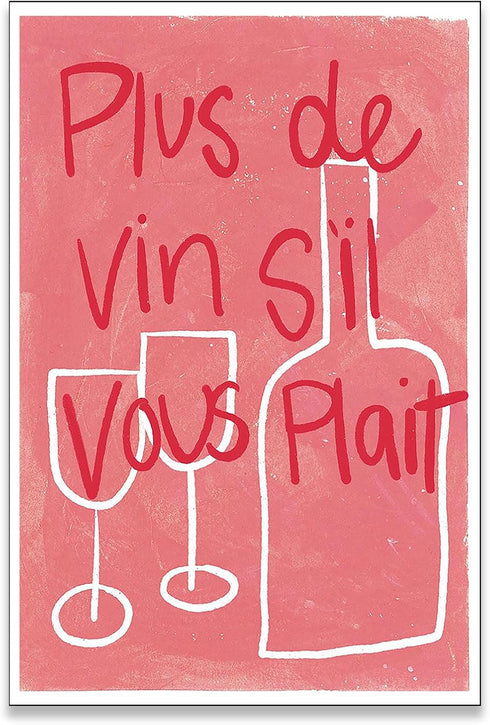 zphvaqd Pink Canvas Wall Art Print Wine Pictures Feminist Posters French posterTrendy Teen