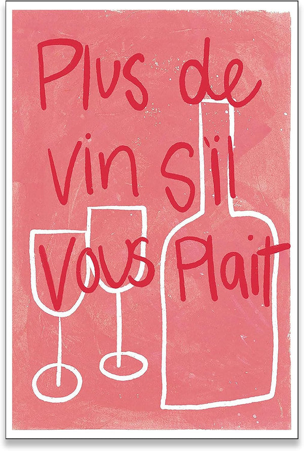 zphvaqd Pink Canvas Wall Art Print Wine Pictures Feminist Posters French posterTrendy Teen