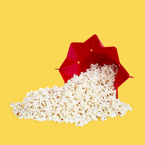 Chef'n PopTop Microwave Popcorn Popper, Cherry