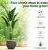 BOXOB 4pcs (4 Plant Stem Support, Plant Stem Holder with Holes Acrylic Plant Trellis Stakes Monstera Plant Stabilizer