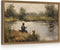 Clicyre Vintage Fishing Wall Art Canvas Print for Boys Room - Rustic Country