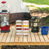 2 Sets 5 Layers Clear Plastic Portable Spice Jars, Salt and Pepper Set for Outdoor Cooking and Barbecuing
