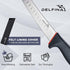 DELFINA Curved Breaking Knife 8 inch with Sheath & SoftGrip Handle, Butcher Knife for Meat Cutting, High Carbon