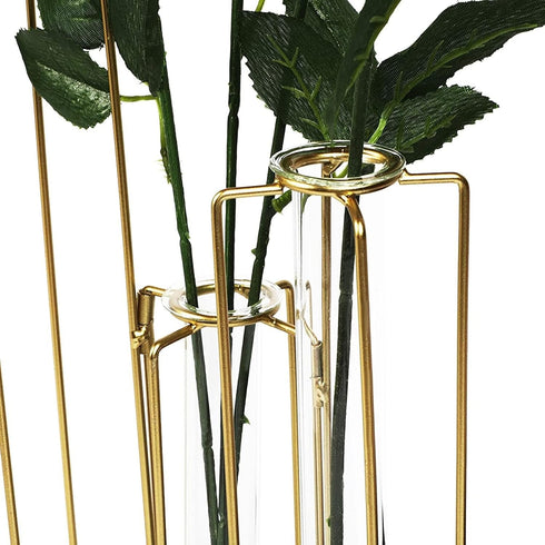 6-Pack 14 11.8 Juvale Metal Hinged Bud Vases Stand - x in, Gold, Modern - Lantern Centerpieces, Tulipiere & Flower
