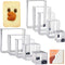 10PCS Stainless Steel Rectangle Cookie Cutter Set - Square Cookie Mold for Fondant Cake and Biscuit (1 Inch Depth)