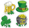 St Patrick's Day Cutouts, 4/Pkg