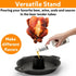 Cast Iron Chicken Roaster, Beer Can Chicken Holder Turkey Fryer with Roasting Pan, Poultry Roaster Stand Barbecue