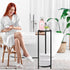 2 Tier Round Tall Metal Plant Stand indoor outdoor, Rustproof Round Planter Display Storage Rack, Heavy Duty Potted