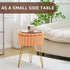 Wimarsbon Vanity Stool with Storage, Faux Fur Ottoman Chair with Metal Legs, Round Makeup Vanity Chair for Bedroom
