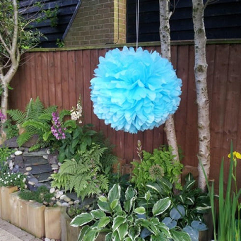 Gavoyeat 18 pcs Paper Pom Poms Color Tissue Flowers for Birthday Celebration Wedding Party Halloween Christmas