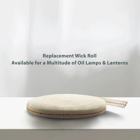 Light of Mine - 1/2" Inch 33' Foot, 100% Cotton Flat Wick for Paraffin Oil, Kerosene Lanterns