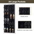 Over the Door Shoe Organizer - Black Mesh Organizer with 24 Pockets and Hooks for Space Saving Shoe Storage