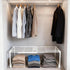 JBESUHI 15-24.4in Closet (1 Pack, Extendable Metal Wire Shelf Organizer - Adjustable Length, Stackable Storage Rack