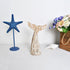 Nautical Home Decor - Wood Whale Tail Tabletop Statue, Decorative Rustic Sculpture for Ocean Beach Bathroom Shelf (8.5"