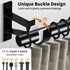 KOLAKO 4 Pack Heavy Duty Curtain Rod Bracket, Decorative Rod Holders for 1 Inch Drapes Rod, Black
