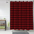 Vandarllin Extra Long Shower Curtain, 72x84 Inches, Washable Water Repellent Rustic Red Black Buffalo Check Plaid