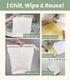 2Pack, 16.5x12.5in Set Hook&Loop Cotton Bread Bag with Beeswax Lining Unbleached Cloth Bees Wax Lined Storage Bags