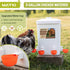 Set, 3 Gallon/26 LB 10 MAYKI Chicken Feeder and Waterer No Waste Poultry Feeding System with Hanging Option, Automatic