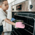 DOITOOL Kids Oven Mitts - 2Pcs Red Checkered Heat Resistant Kitchen Mitts for Children Play Kitchen Baking