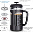 Easyworkz French Press 34 oz Coffee Tea Maker with Borosilicate Glass, Soft Grip Handle