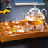 DOITOOL Glass Teapot with Infuser - Clear Tea Kettle for Stove Top, 250ML/8.5oz, Loose Tea Infuser for Home Office
