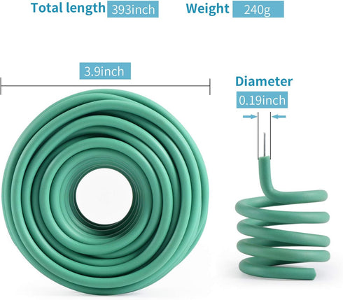 YDSL Soft Plant Tie, Heavy Duty Reusable Garden Wire Tie for Plants, 32.8 Feet (Green)