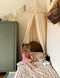 YIUOR Kids Bed Canopy with Frills Cotton Cover Net for Crib Reading Nook